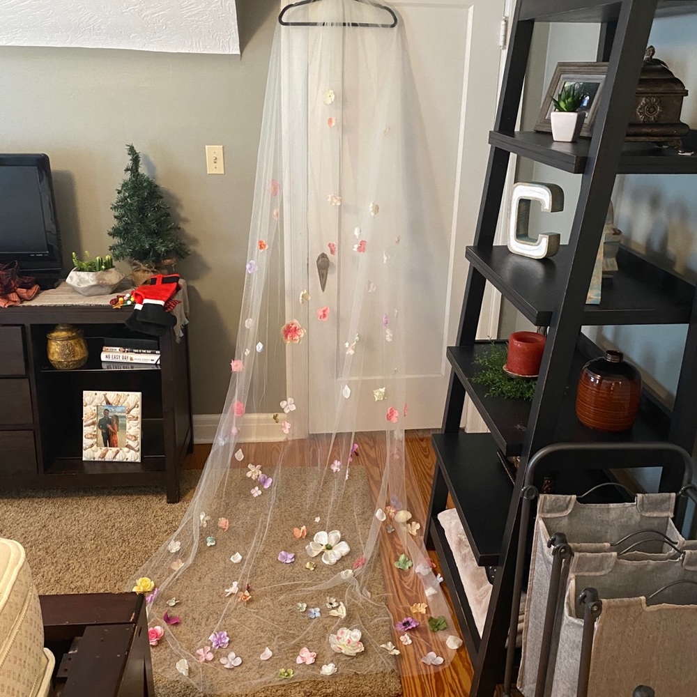 Custom Floral Cathedral Wedding Veil